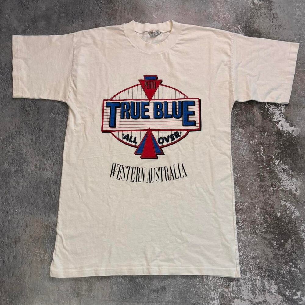 Vintage Red White & Blue True Blue Perth Australia T Shirt!